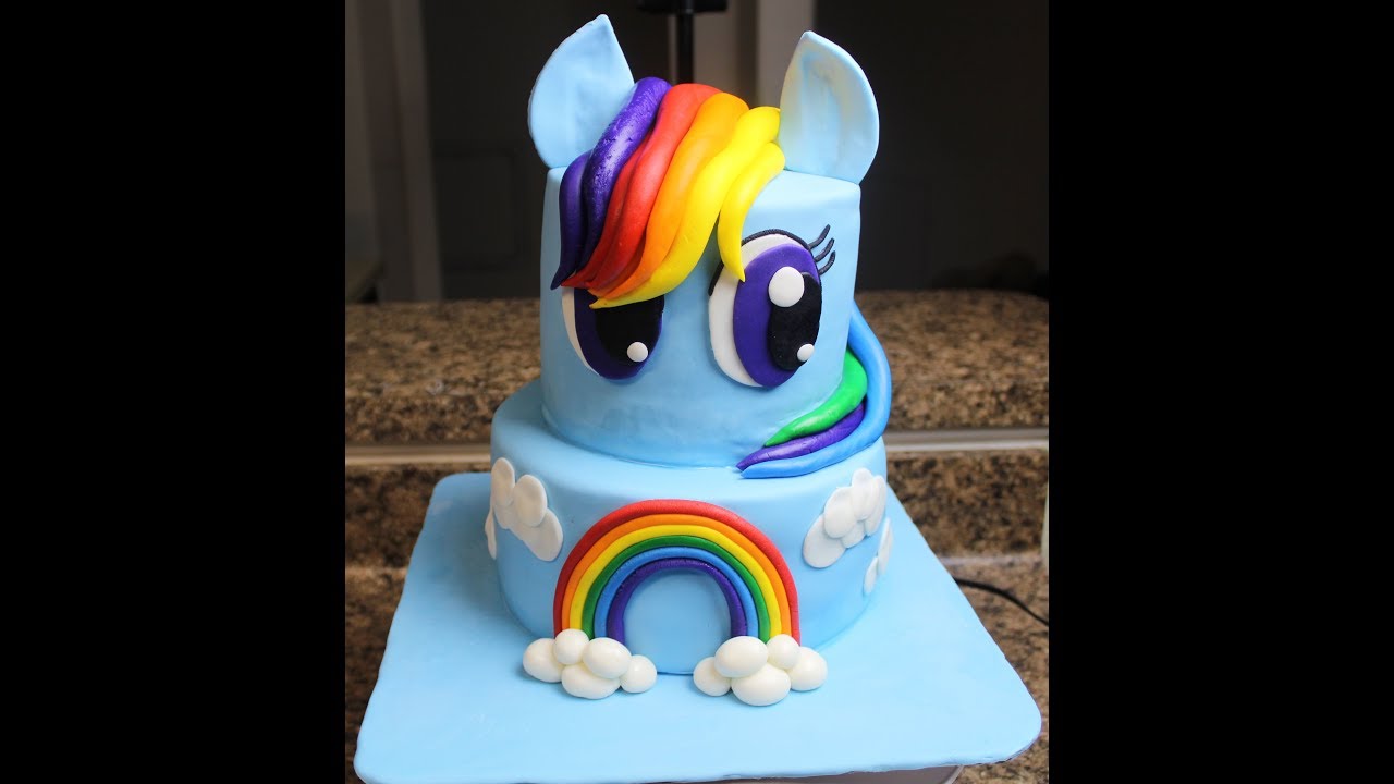 How to make Rainbow Dash Cake!!!  The Sugar Muse