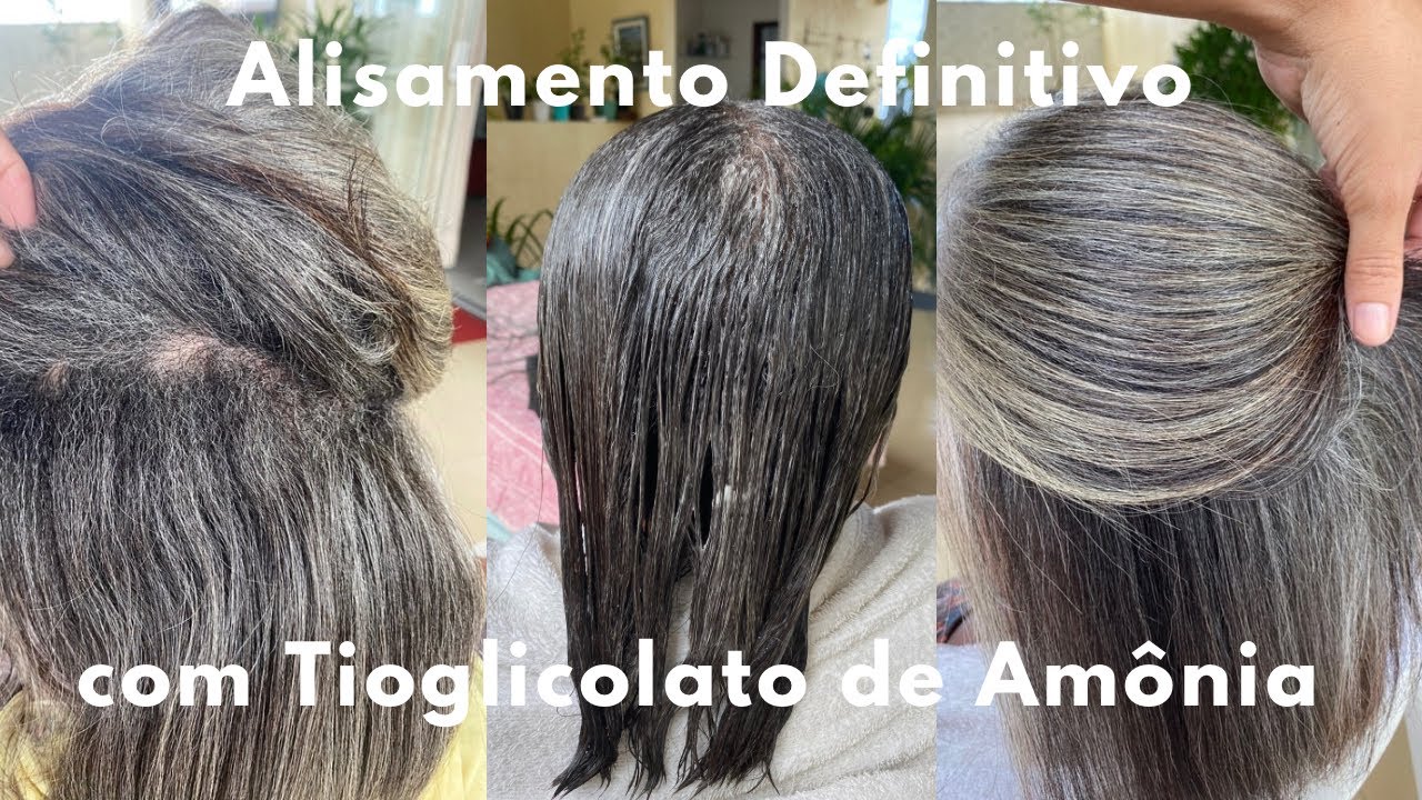 Alisamento Definitivo com Tioglicolato de Amônia em Cabelo Crespo | Cabelo Ficou Muito Liso 😱