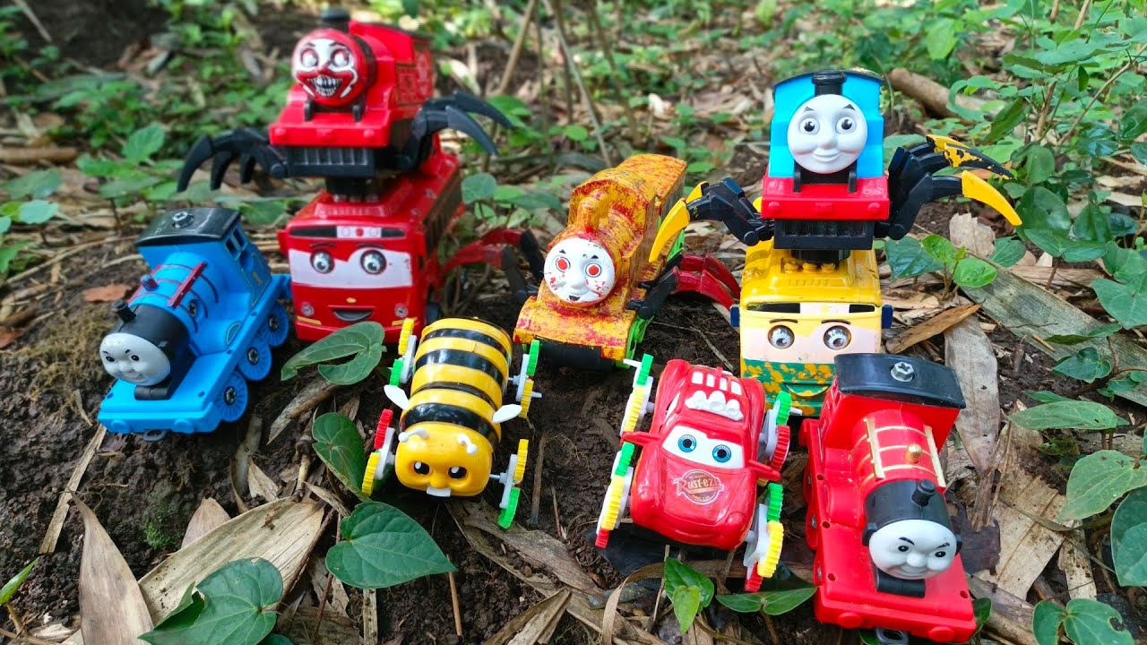 🔴Menemukan Kereta Thomas, Lightning McQueen, Cho-Cho Charles, Truk Molen, Kereta Laba-laba, Dum Truk