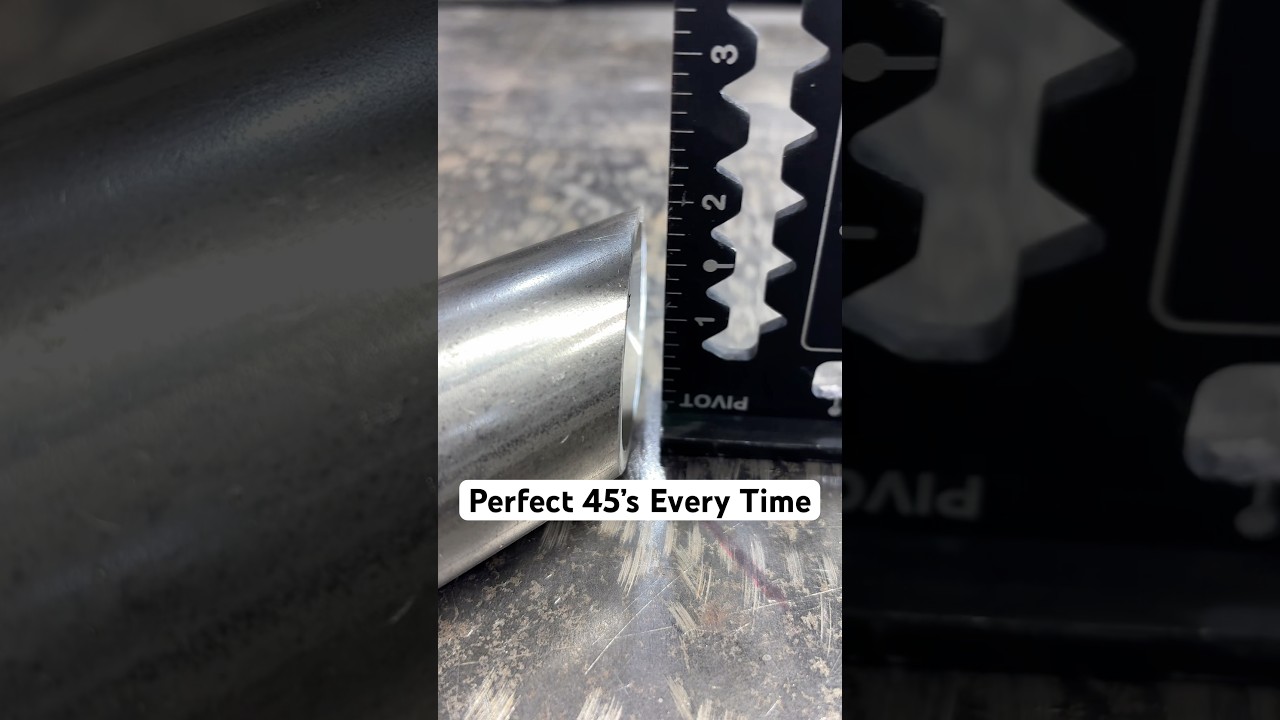 How To Cut PERFECTLY Symmetrical 45&deg; Miters on Pipe (No Guesswork)