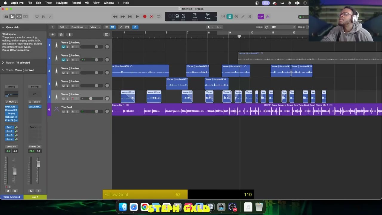 UNRELEASED SONG: ‘STITCHES’ — Live Studio Session on Twitch” (Part 2/15)