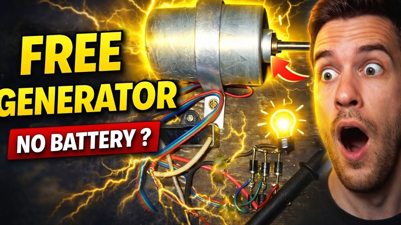 How to Make a Generator at Home ⚡ Easy DIY #diygenerator
