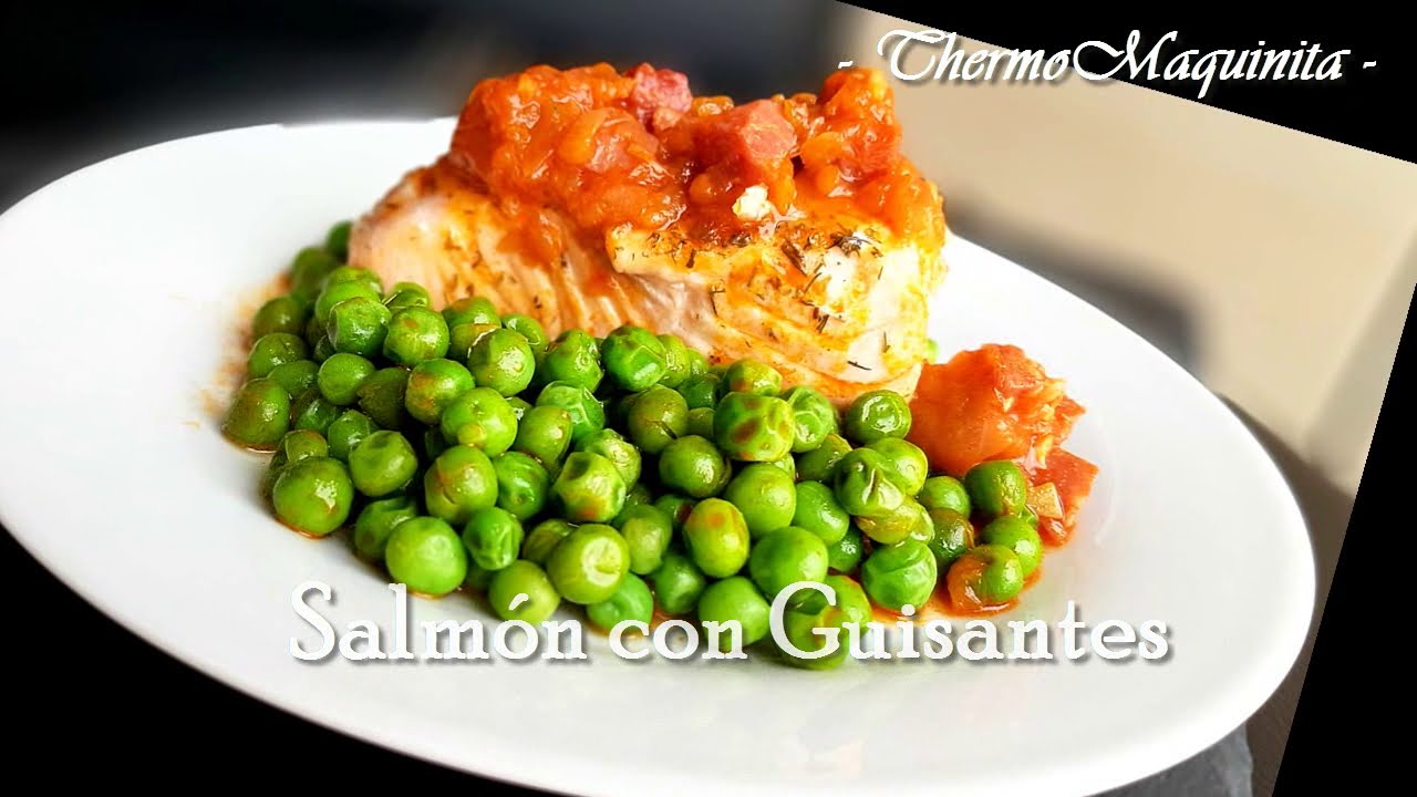 SALMÓN con GUISANTES hecho con THERMOMIX