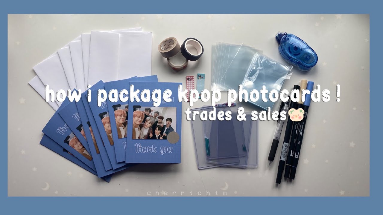 ❛ how i package kpop photocards for sales & trades ! ༉‧₊˚✧