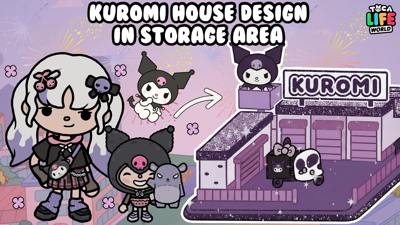 Проект дома Kuromi в складском помещении 💜🖤 | Toca Life World 🌏 | Проект дома Toca Boca