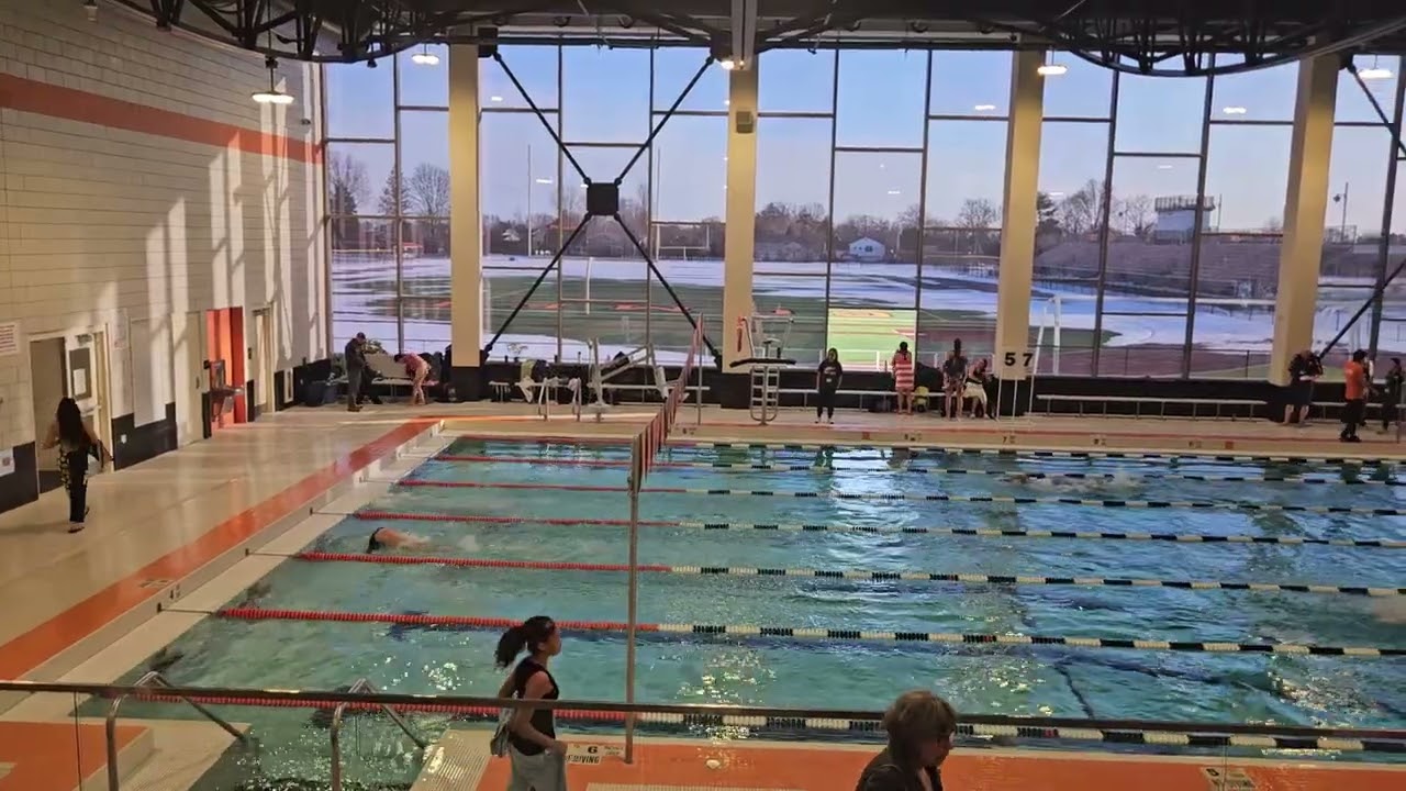 2/28/26 MR vs Notre Dame Girls 18U 200 Free Relay - lane 3. Siena swims 3rd. 2nd place finish.
