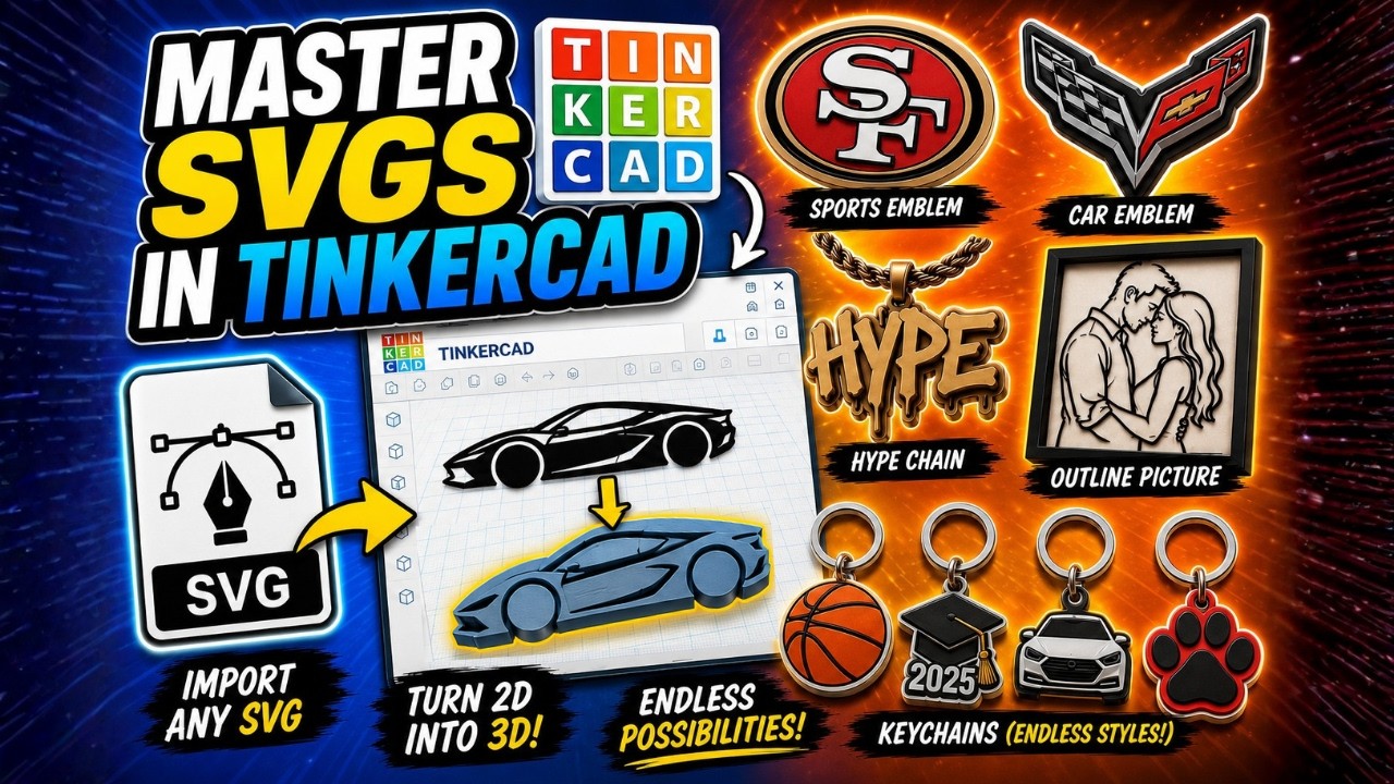 Освойте SVG в Tinkercad! Создавайте бесконечное множество 3D-моделей с помощью SVG!