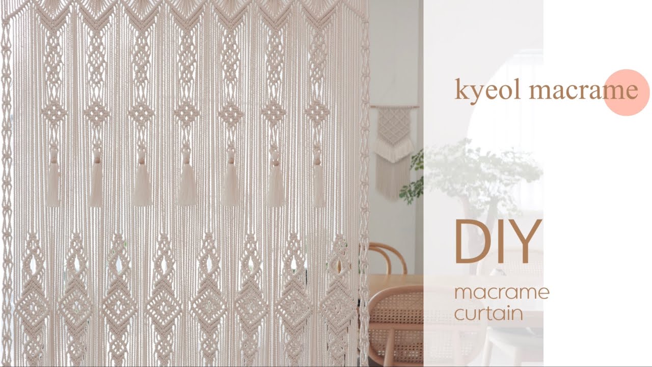[kyeol macrame] DIY wallhanging curtain tutorial 결마크라메 커튼 만들기 월행잉