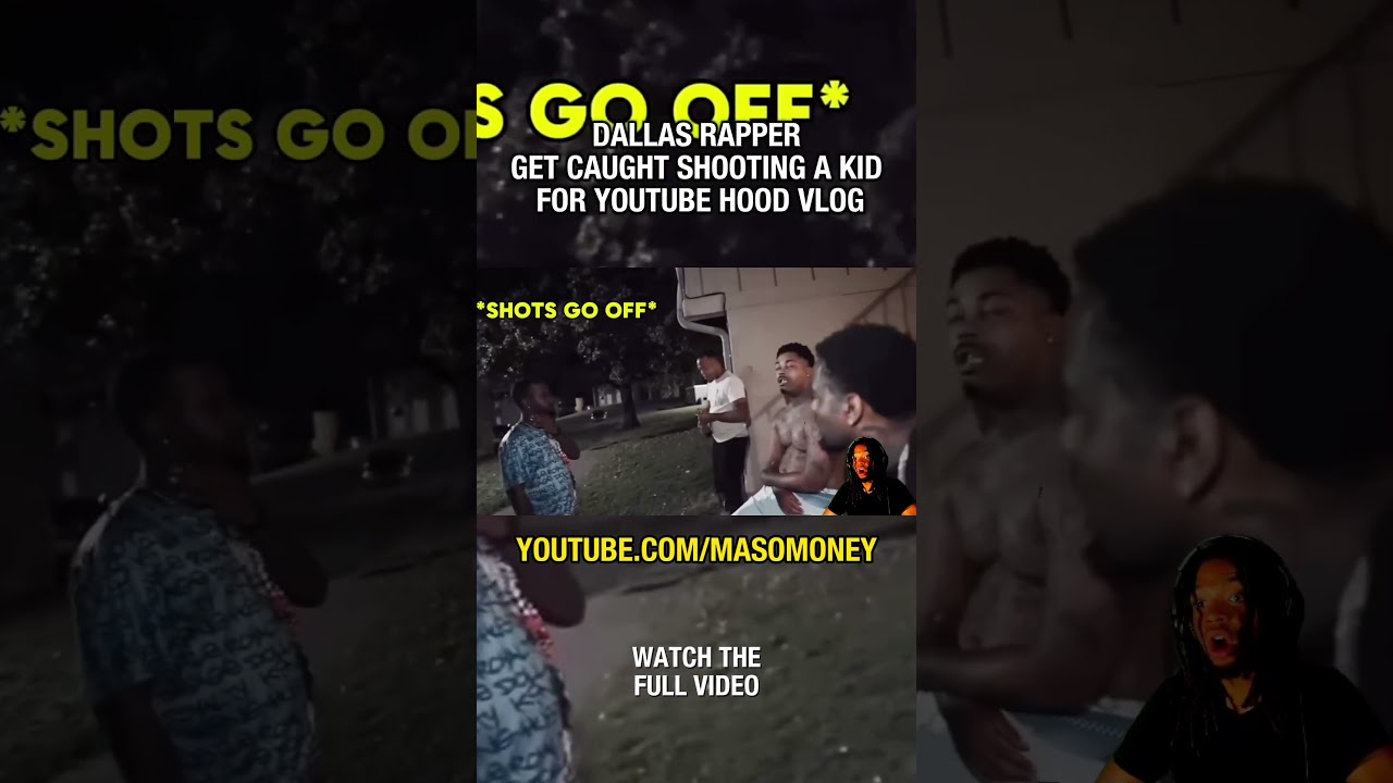 Dallas Drill Rapper Gets Caught Shooting For Youtube Vlog #shorts #subscribe #masomoney