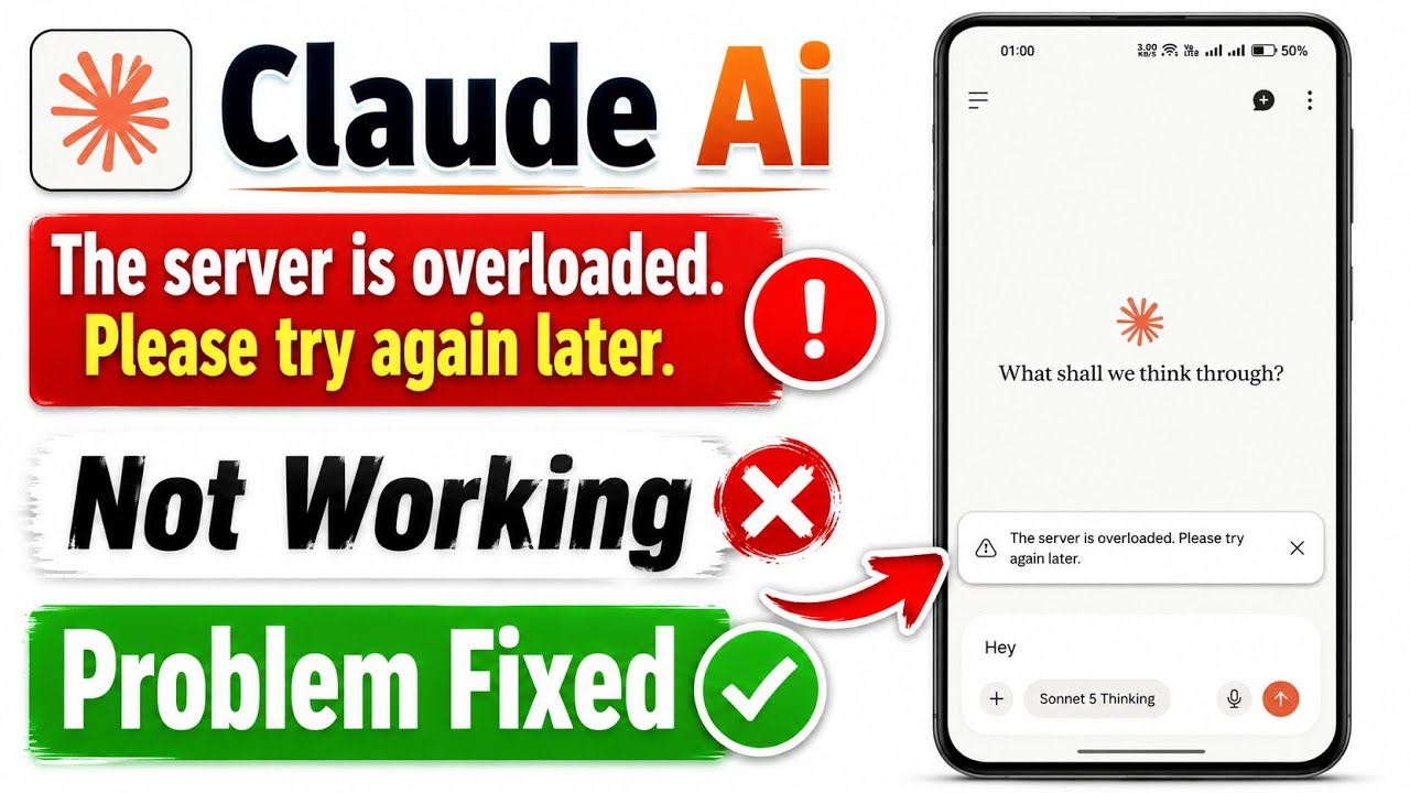 Fix Claude AI Server Overloaded Error Today || Claude AI Not Working || Claude Down