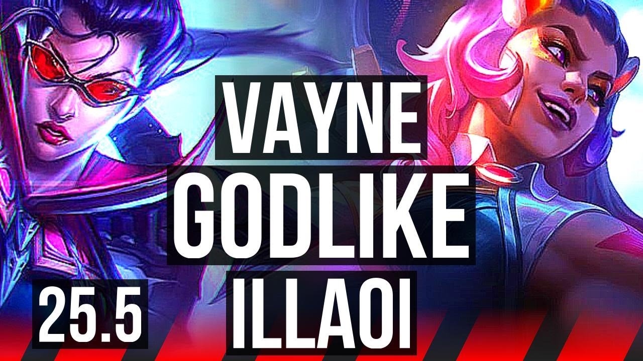VAYNE vs ILLAOI (TOP) | 7 solo kills, 13/3/8, Godlike | KR Master | 25.5