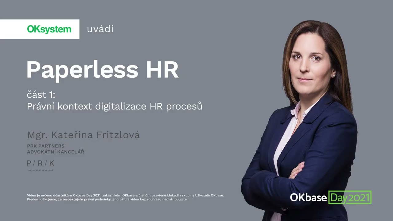 OKbase Day 2021: Paperless HR z pohledu práva