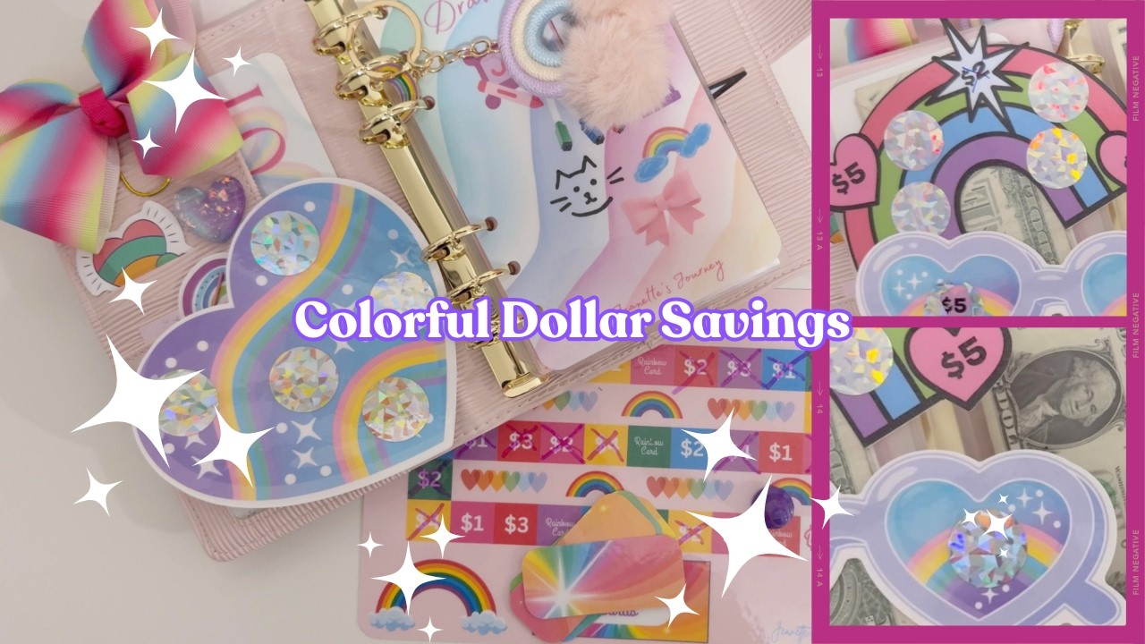 Cash Envelope Stuffing | Colorful Dollar Savings!