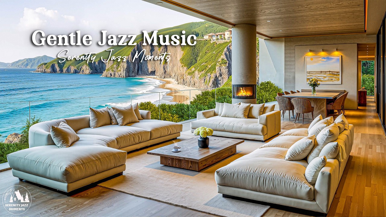 Gentle Jazz Music On A Beachside Balcony Space In The Morning - Positive Jazz To Lift Your Mood