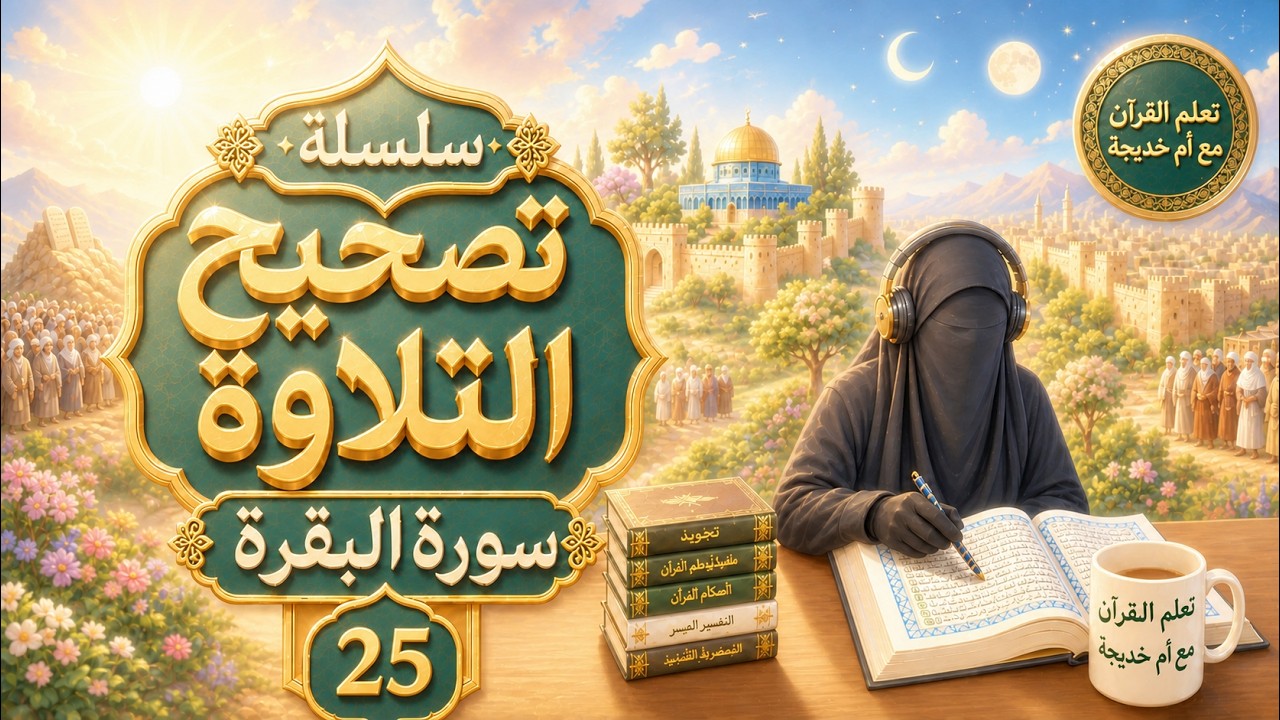 للمبتدئين&سورة البقرة&صفحة25& مع إستخراج أحكام التجويد.