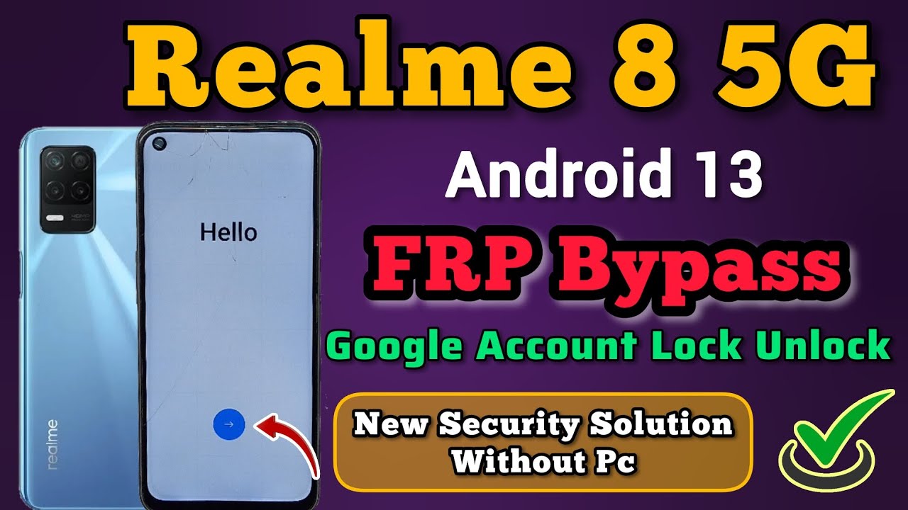 Realme 8 5G FRP Bypass Android 13 | Google Account Unlock | Without Pc | New Security Solution 2024.
