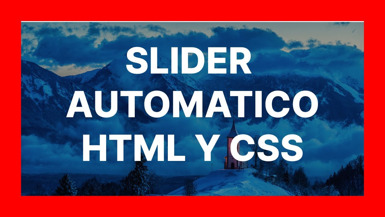 SLIDER automático con HTML y CSS con (VISUAL STUDIO CODE) ✅