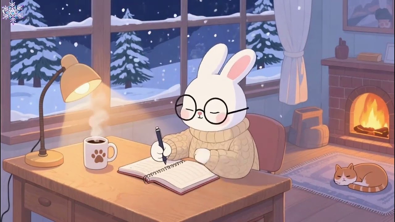 Lofi Hip Hop Radio ❄️ Winter Bunny Beats to Relax/Study /focus 🐰