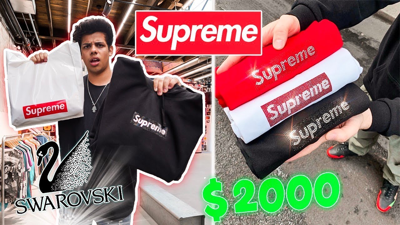 BUYING SUPREME x SWAROVSKI BOX LOGO $2000+ (LONDON DROP)
