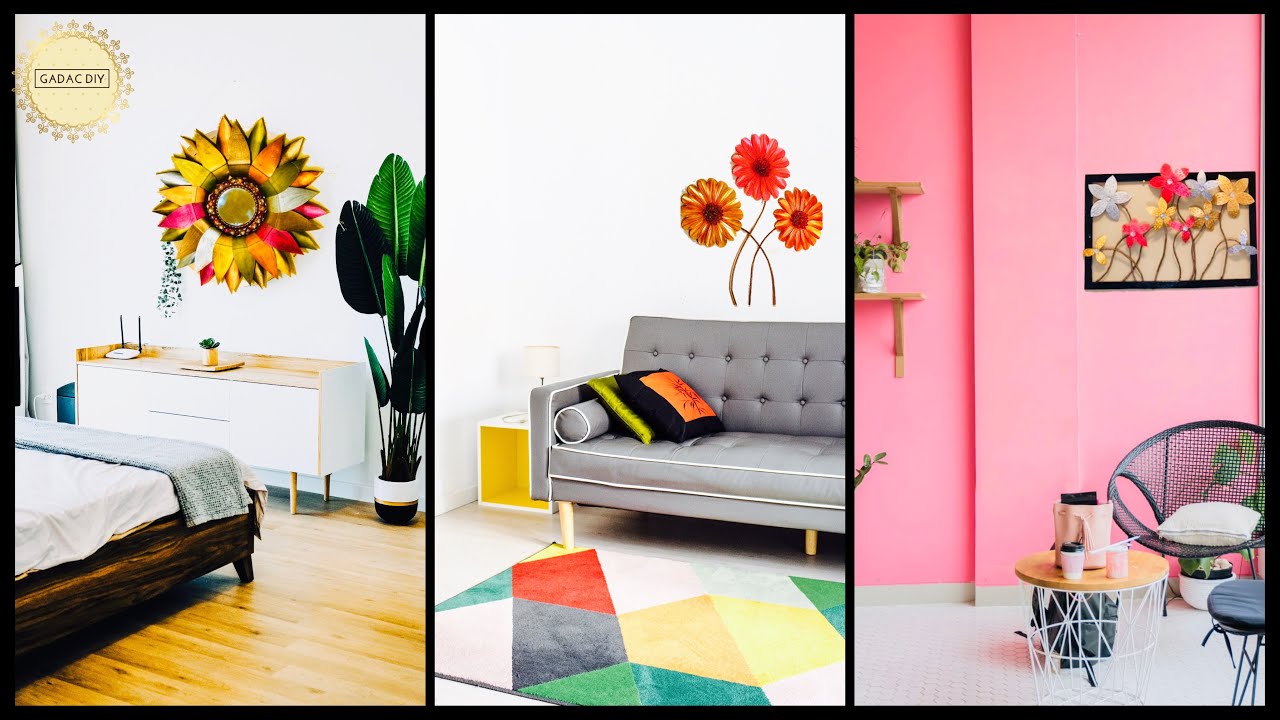 3 Beautiful Home Decor using Things At Home| gadac diy| Wall Decoration Ideas