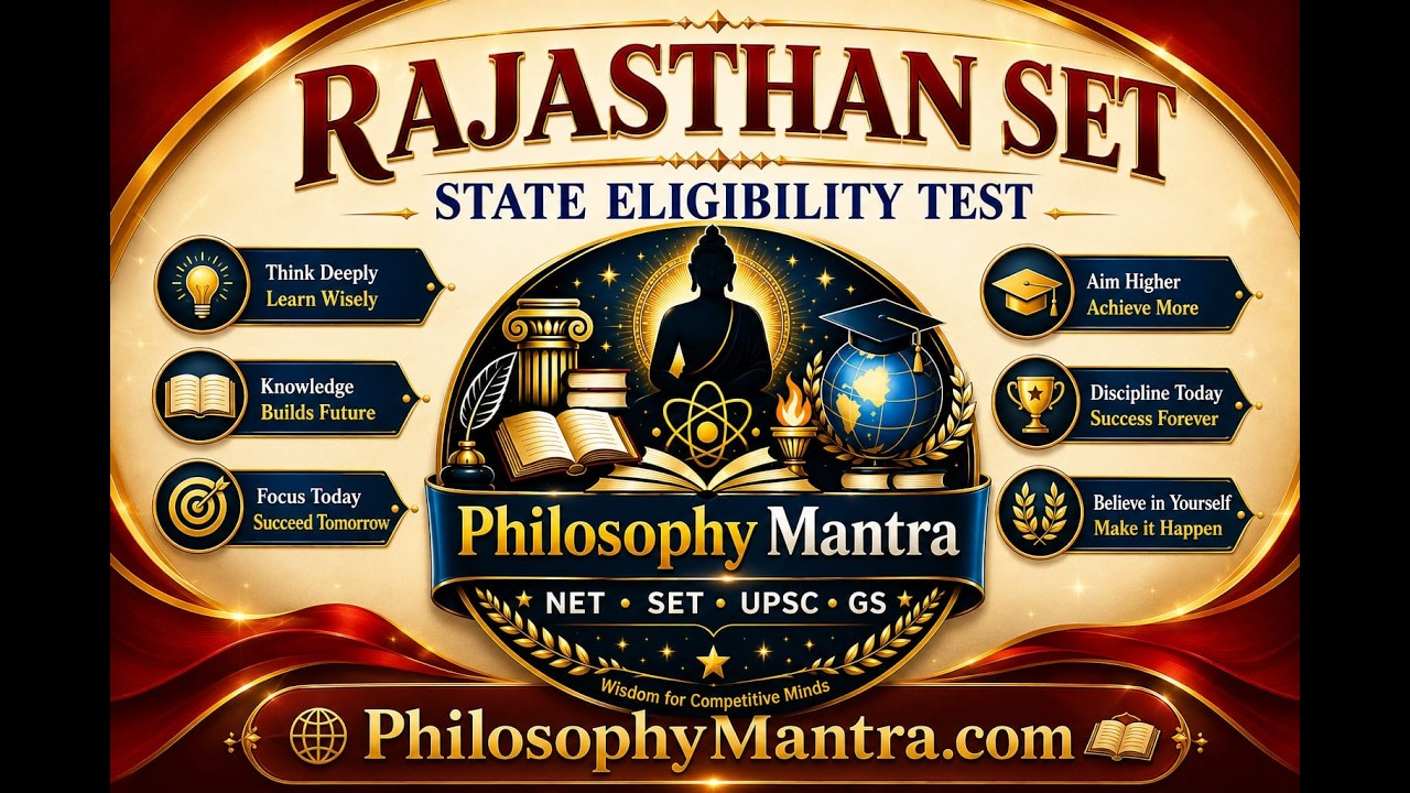 🔥 Rajasthan SET Philosophy 2026 | Complete Preparation Strategy | Syllabus, Books, PYQs & Study Plan
