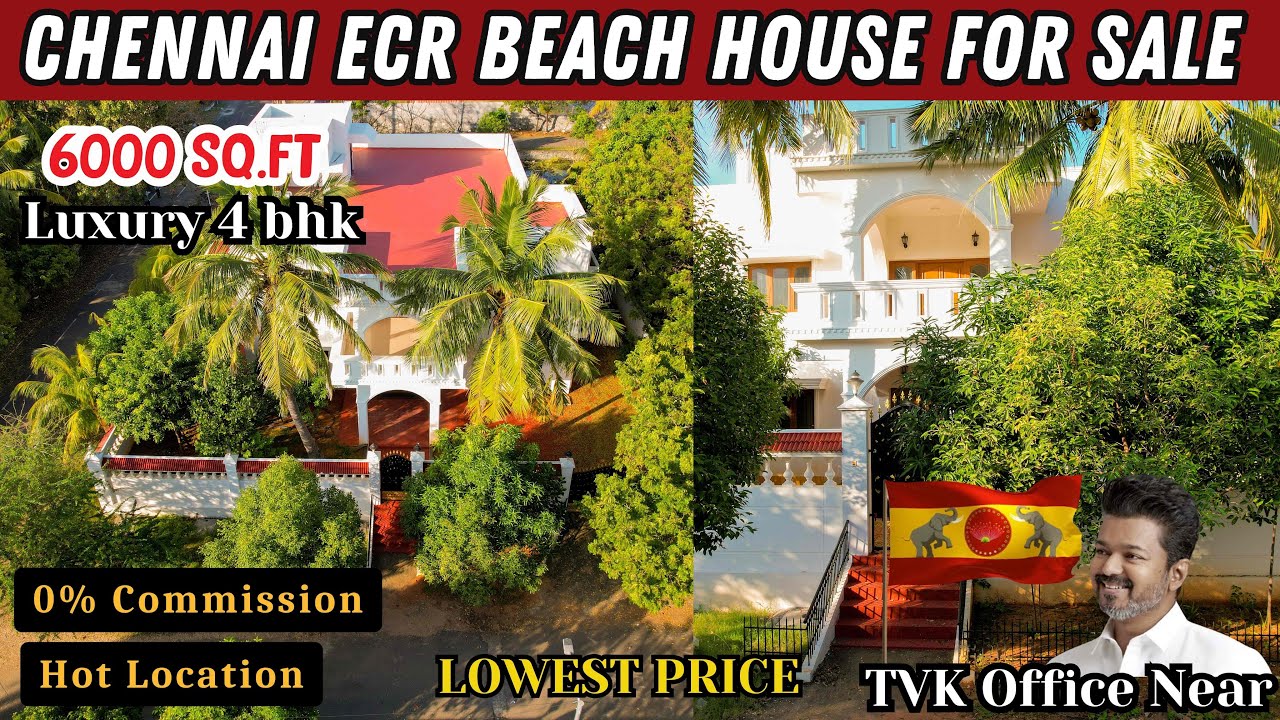 Chennai ECR Beach House For Sale | Panaiyur | TVK Office Near | 4 BHK Duplex House#House#ECR #plots