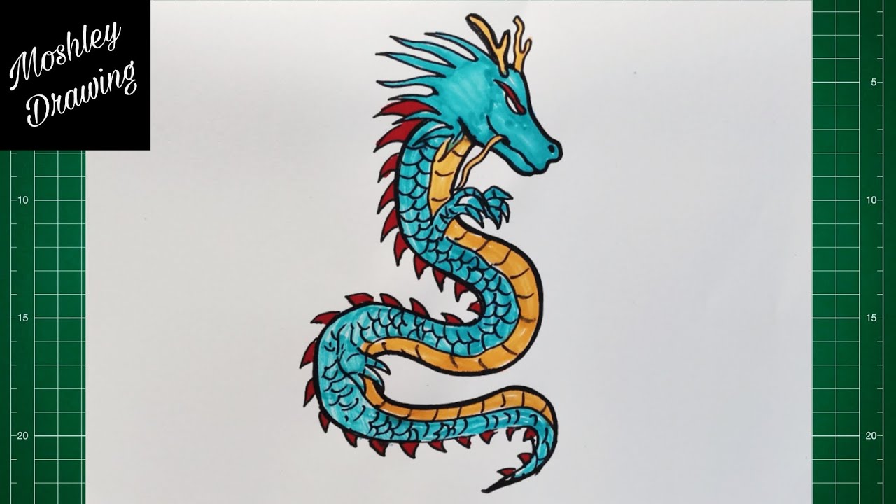 How to Draw Japanese Dragon easy