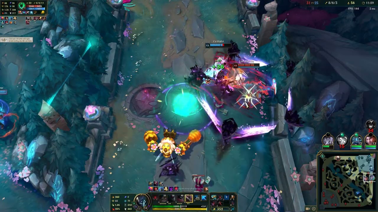 Zed URF ko xanh thua