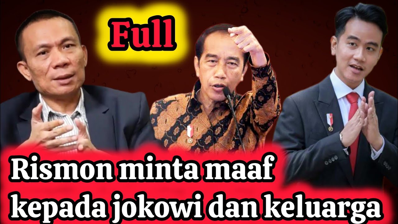 FULL‼️ Rosmon Sianipar Minta Maaf Kepada Jokowi Dan Keluarga‼️ Lanjut Proses Hukum Atau di Maafkan⁉️