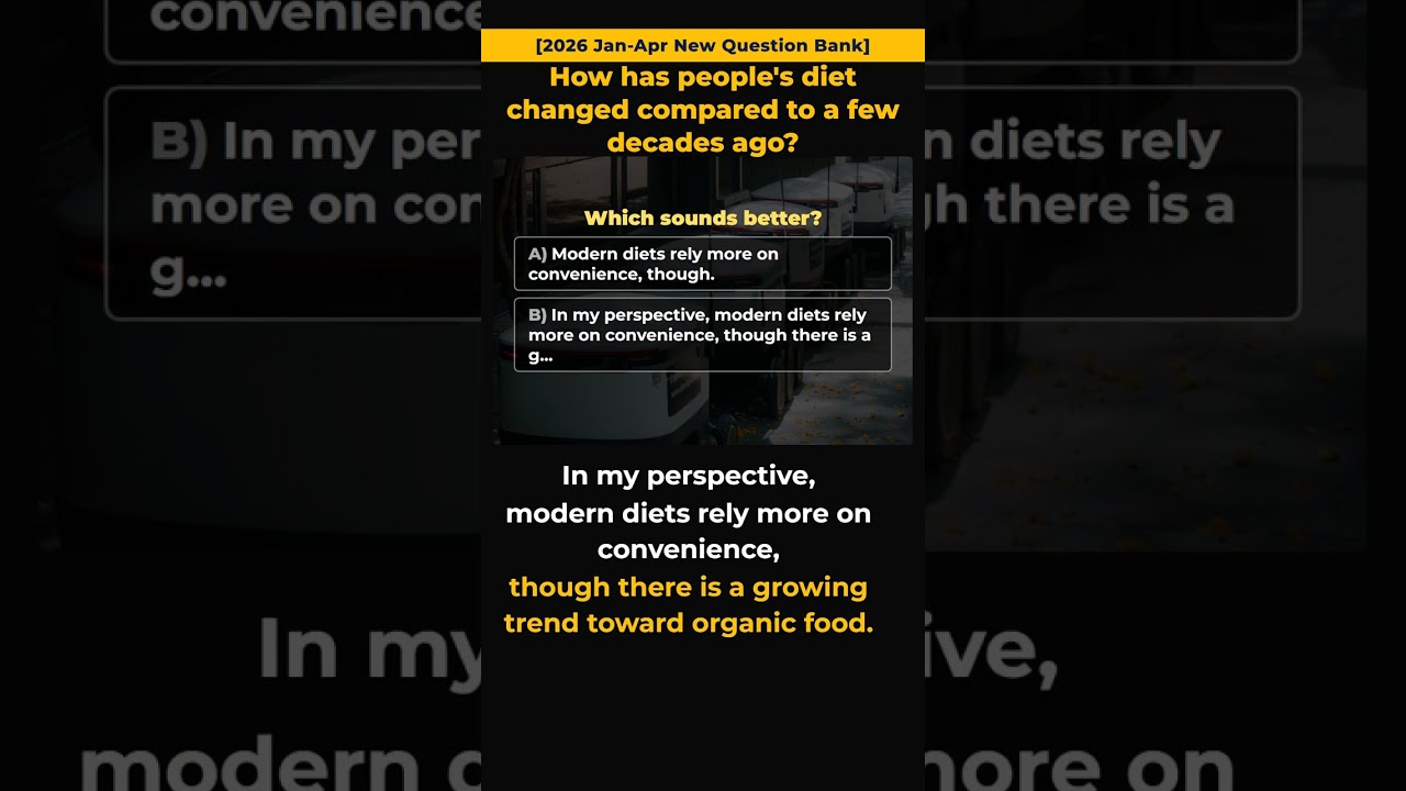 How has people's diet changed compared to a few decades ago? | English Practice #Shorts