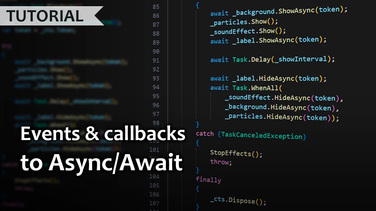 Асинхронное ожидание событий с async/await