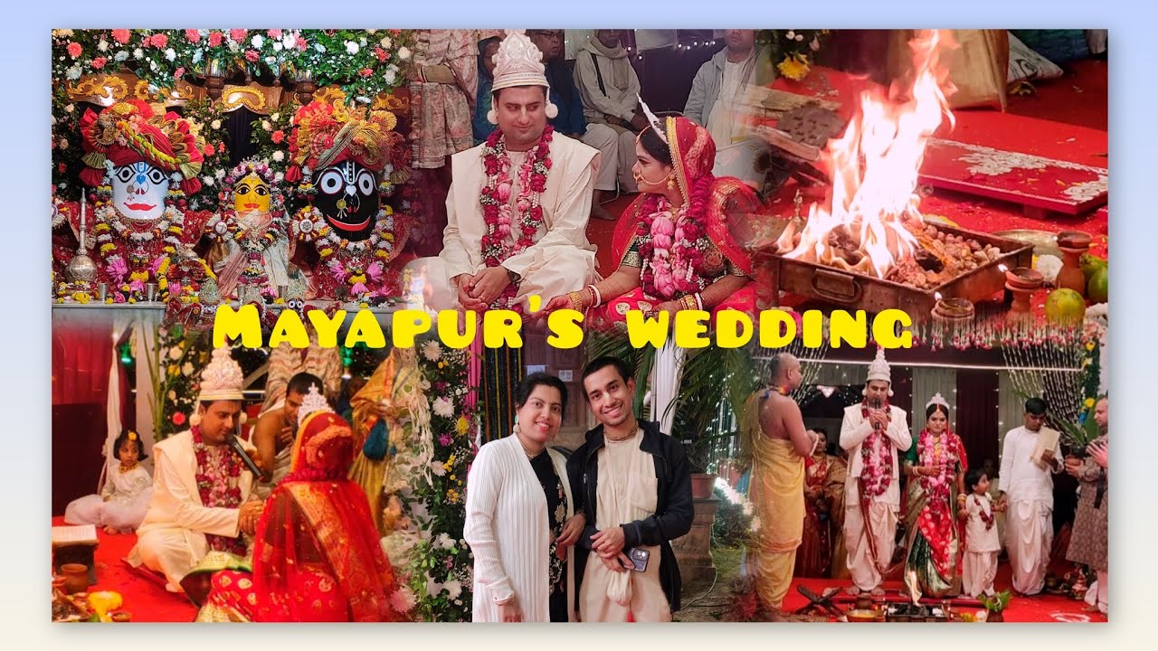 Mayapur vedic Wedding ll Ganga and Arindam ll  মায়াপুরের বৈদিক বিবাহ 🧡🙏#love #shortvideo #trending 