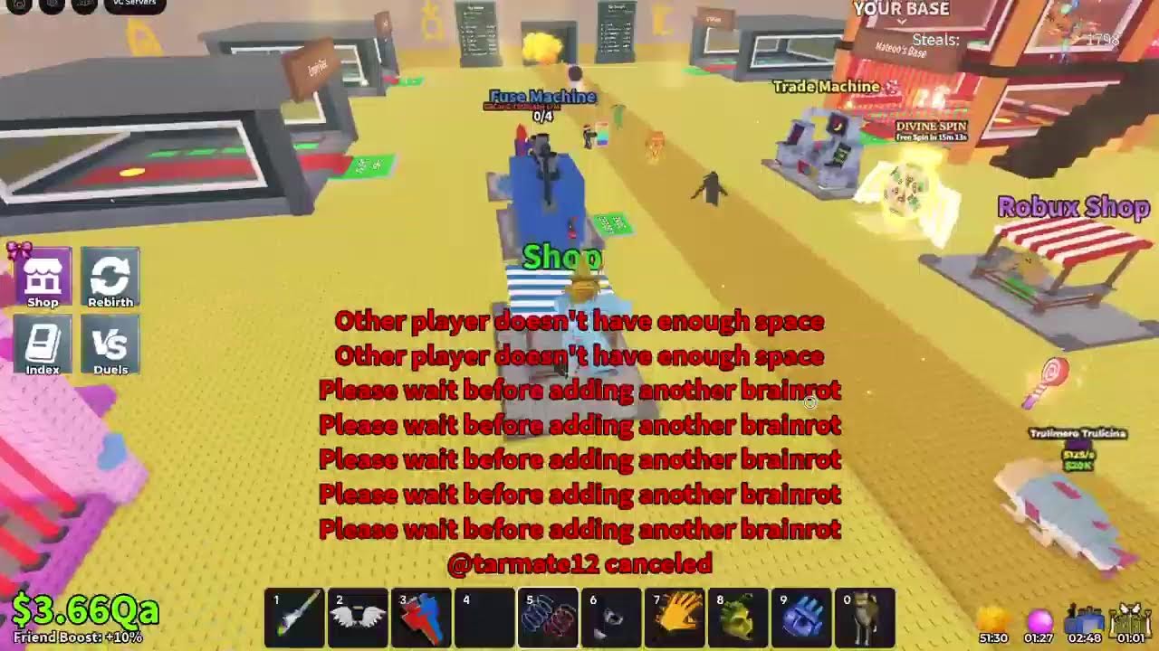 Steal A Brainrot Admin Abuse
