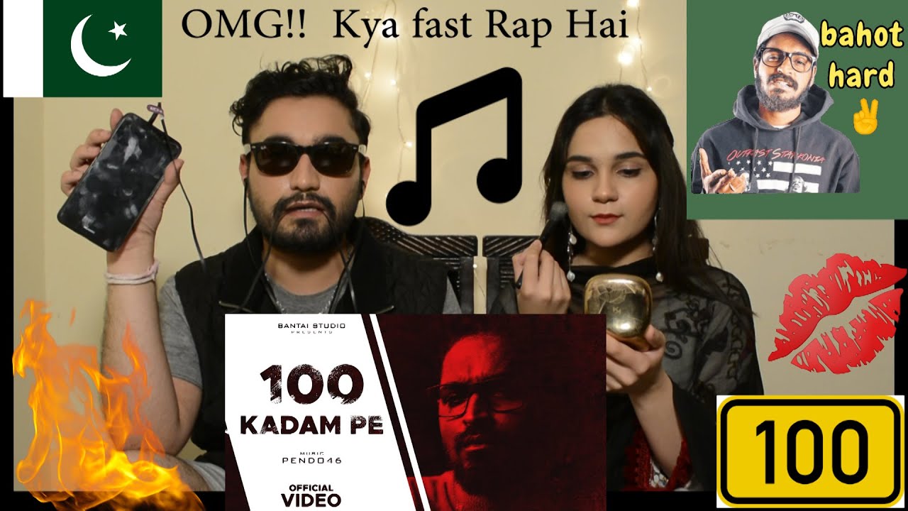 React to EMIWAY - 100 KADAM PE (Prod. by Pendo46) | Fast Indian Rap | desi pakistani reaction