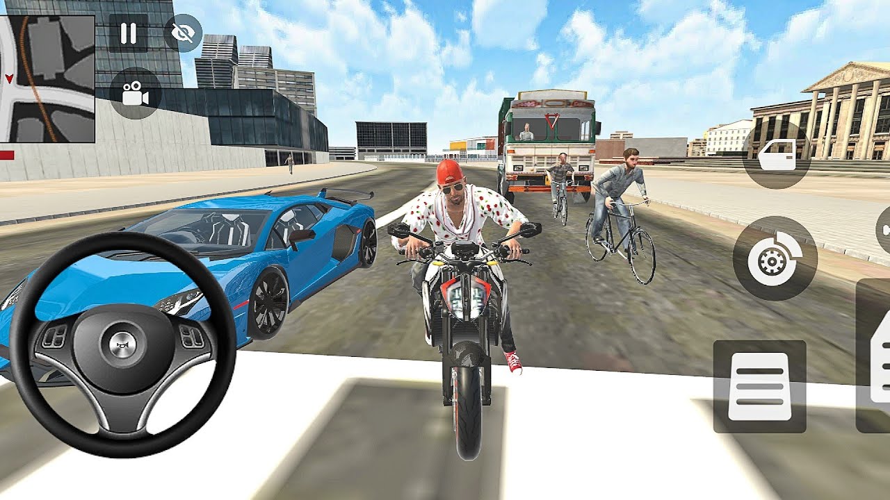 🤩 Franklin on road Zx10r bike and track 💥 Indian Theft Auto Simulator #gameplay 🎮