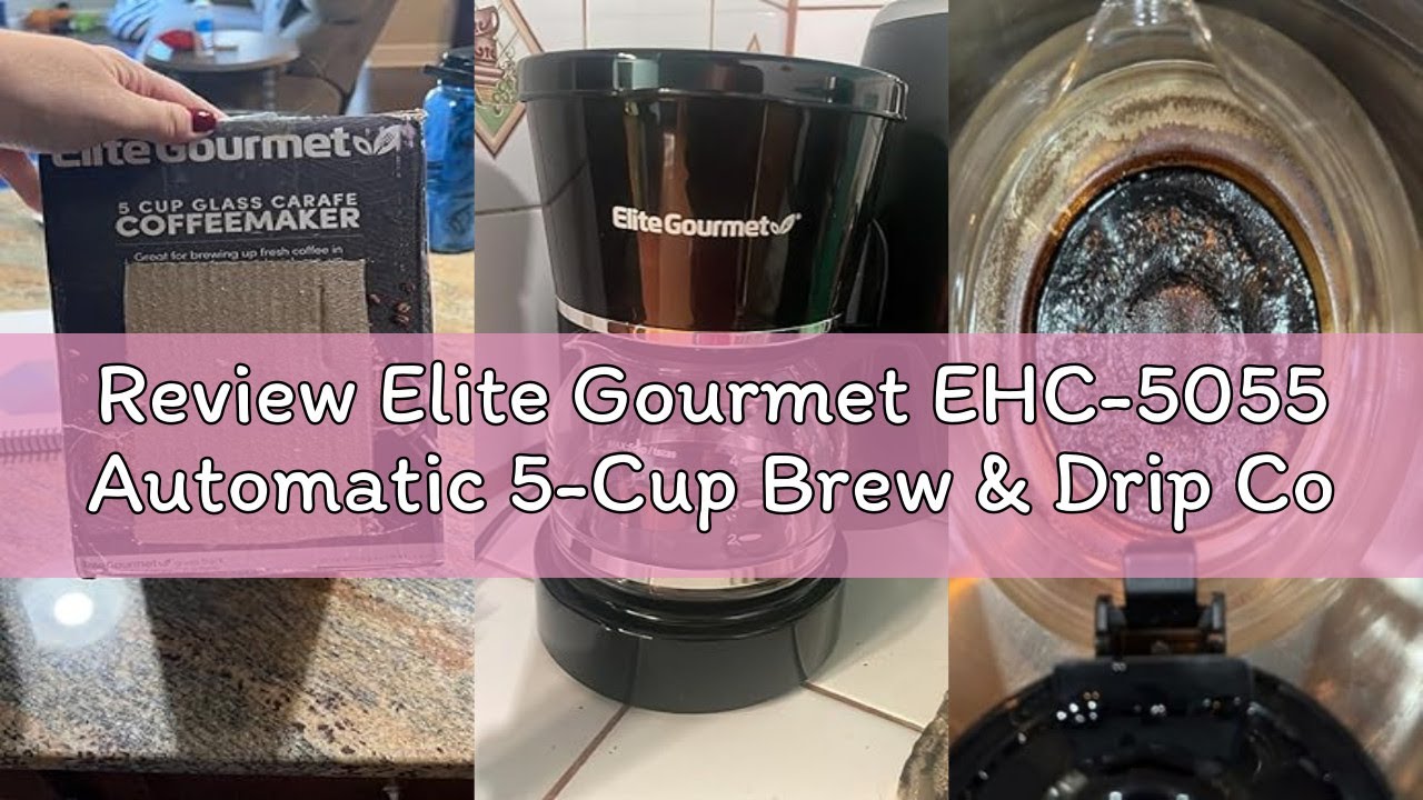 Review Elite Gourmet EHC-5055 Automatic 5-Cup Brew & Drip Coffee Maker with Pause N Serve Reusable F