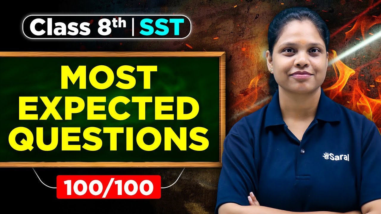 Class 8 SST Most Important Questions 2025-26🔥| Score 100/100 in SST ✅💪🏼