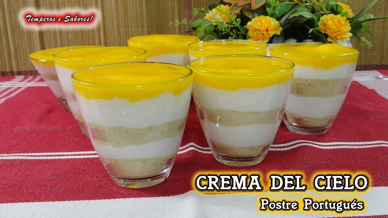 CREMA DEL CIELO postre portugués con solo 5 ingredientes fácil y delicioso