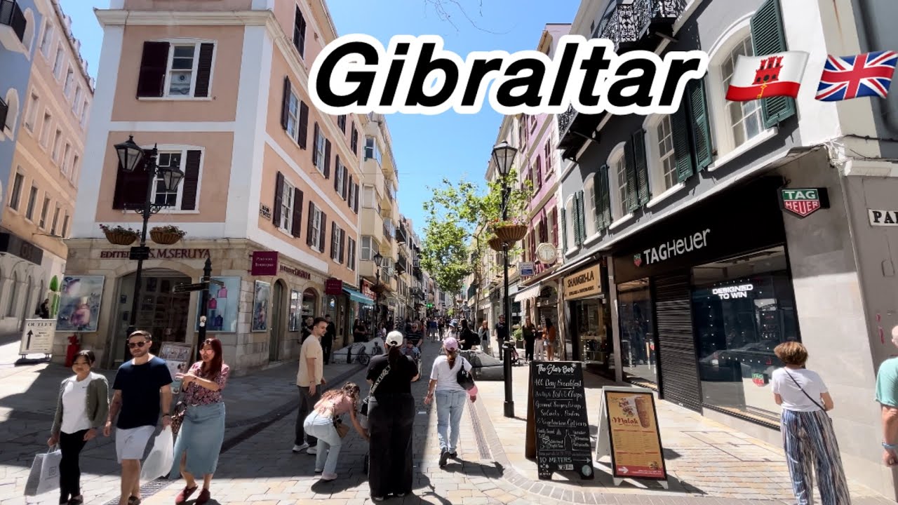 Gibraltar UK 🇬🇧 Walking Tour April 26, 2025 4K 60fps HD