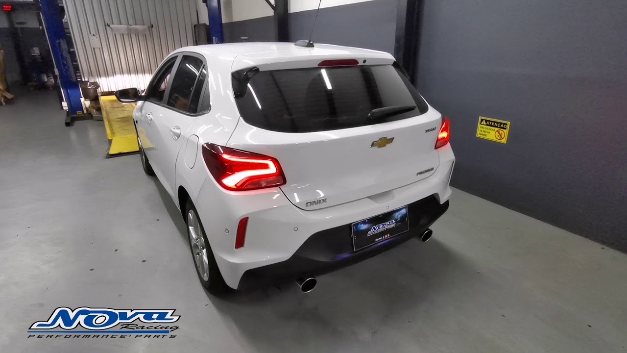 Onix Turbo com escape modificado 2 ponteiras e Válvula.