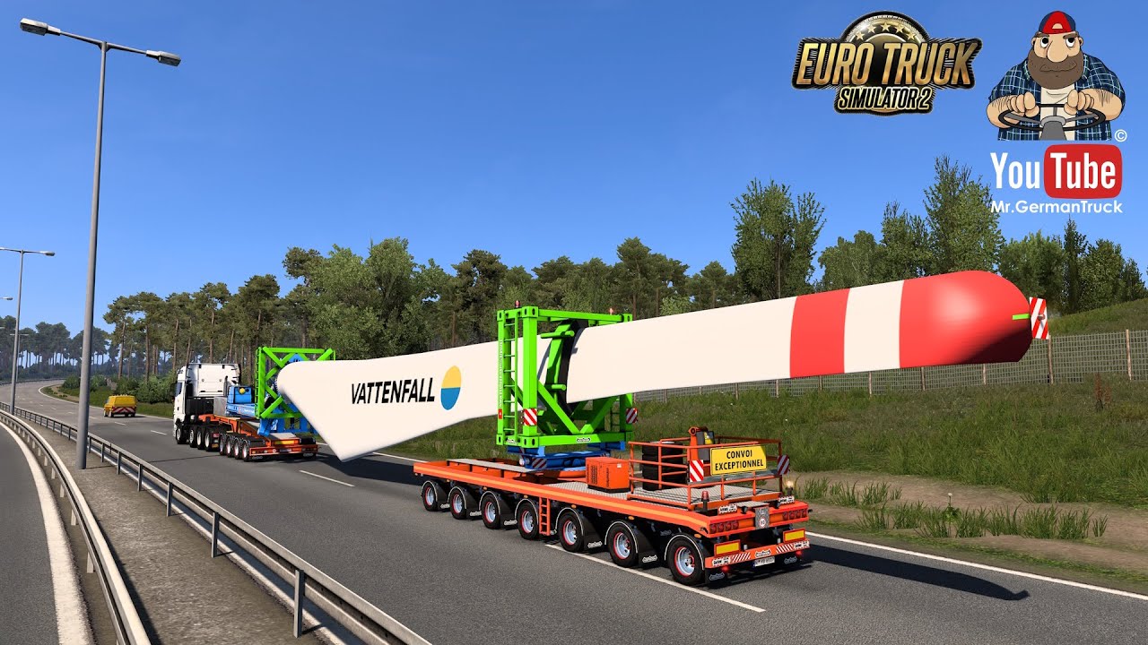 [ETS2 v1.52] Mega Windmill Transport & Lowloader Rework *Hot or Schrott*