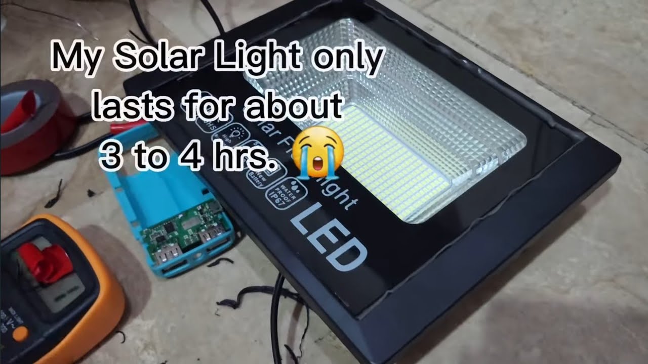 How to Upgrade Solar Flood Light Battery Using Old Powerbank