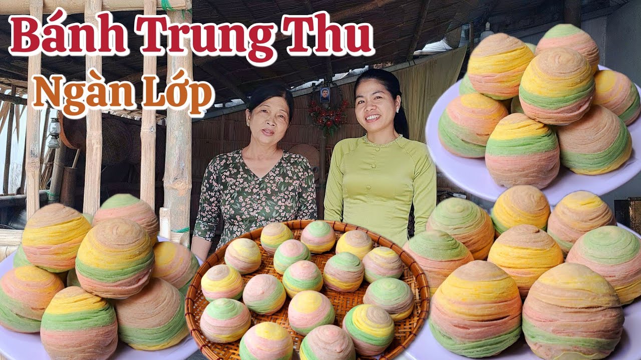 Không ngờ Làm Bánh Trung Thu Ngàn Lớp kiểu này vừa lạ vừa đẹp mà lại ngon