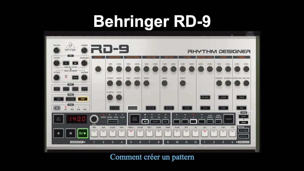 Behringer RD-9 - comment créer un pattern