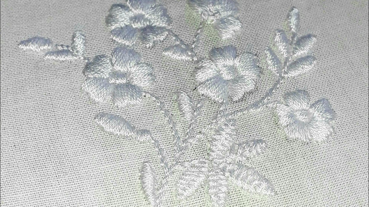 Hand embroidery.White work.For beginners.Simple stitches.Белая вышивка.Для начинающих.Простые стежки