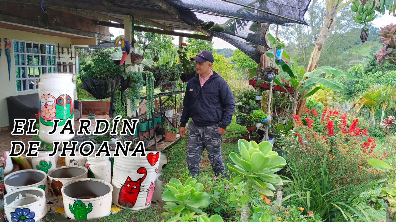 El jardín de Jhoana y su hermoso emprendimiento Materos reciclados/Valle del Cauca .