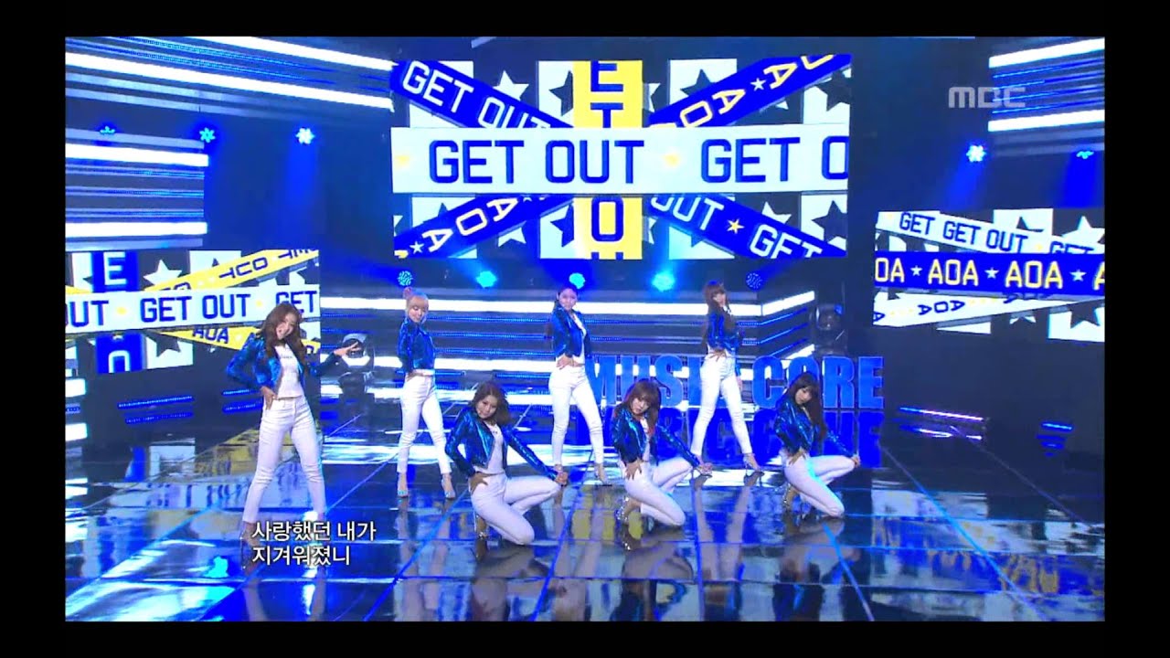 AOA - Get Out, 에이오에이 - 겟 아웃, Music Core 20121103