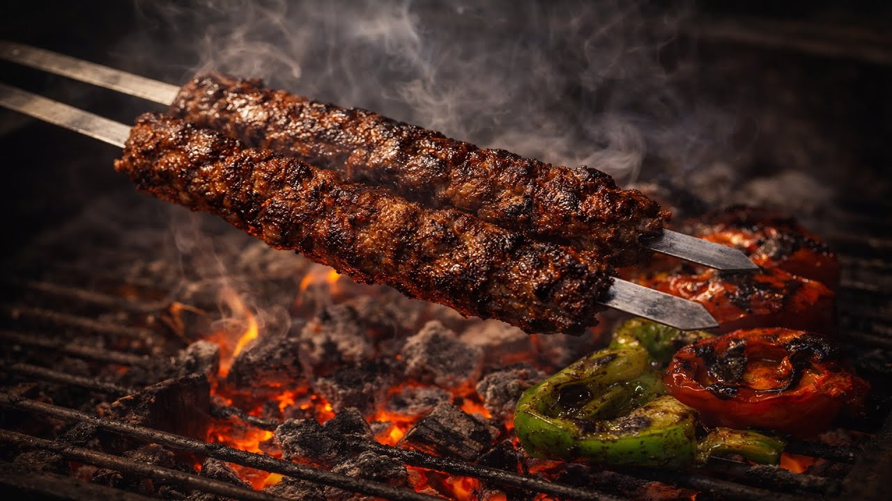 Juicy Persian Koobideh Kebab on Charcoal | Street Style Iranian BBQ