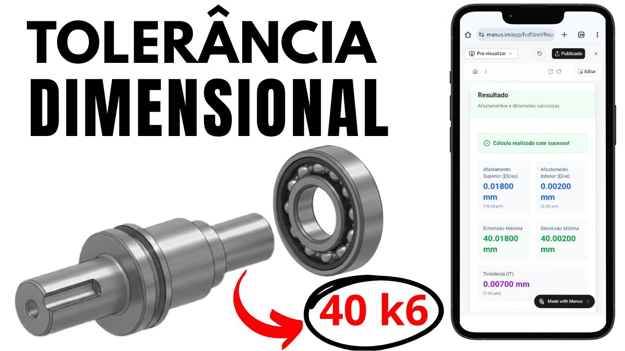 TOLERÂNCIA DIMENSIONAL: Qual o ajuste correto do eixo para o ROLAMENTO?