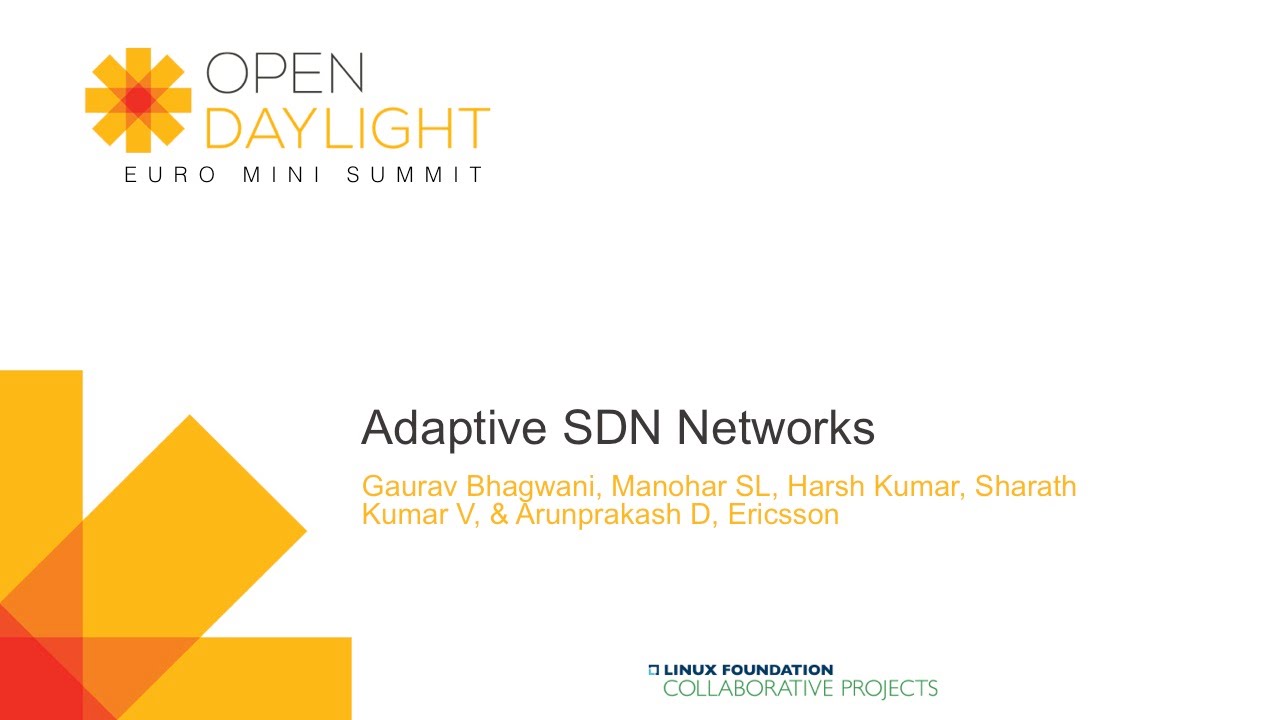 Adaptive SDN Networks